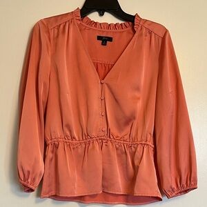 J. Crew Coral Button-Down Blouse